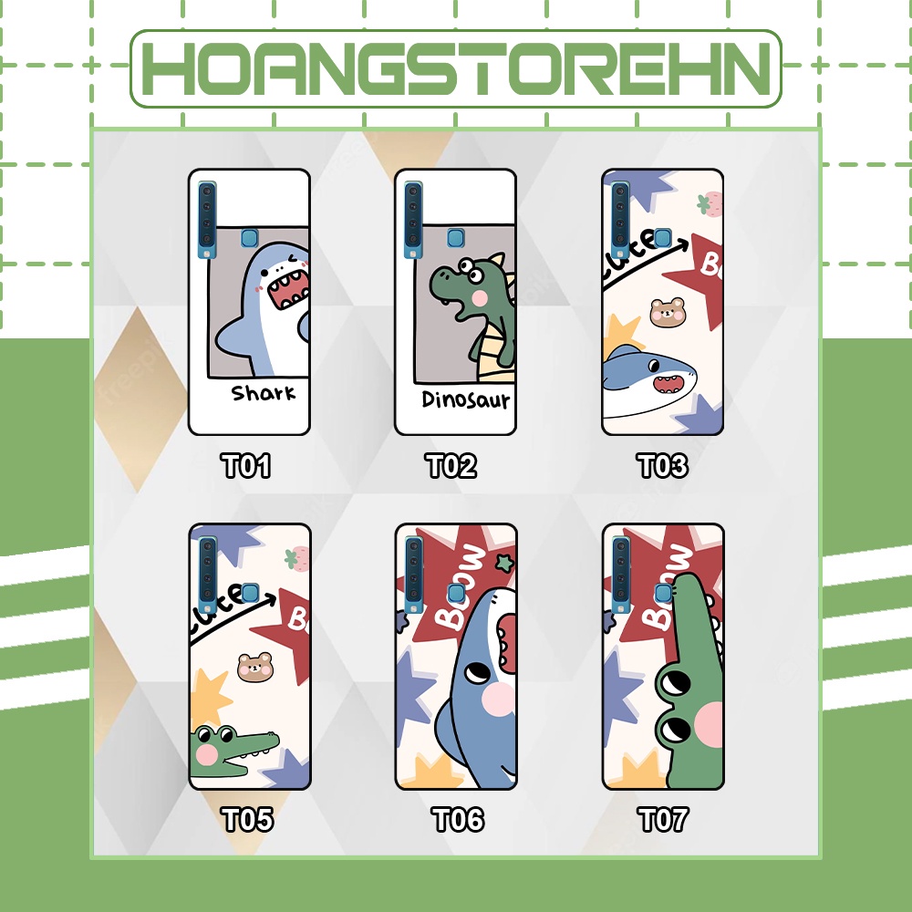 Ốp lưng Samsung A7 2018 / A9 2018 in hình cá mập, khủng long dễ thương, cute (T01 - T06)