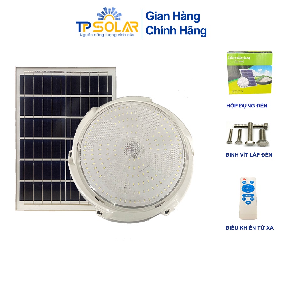 Đèn Ốp Trần Năng Lượng Mặt Trời 300W TPSolar TP-A300N  Cảm Biến Sáng Tối, Chống Nước IP67 - Bảo hành 3 năm