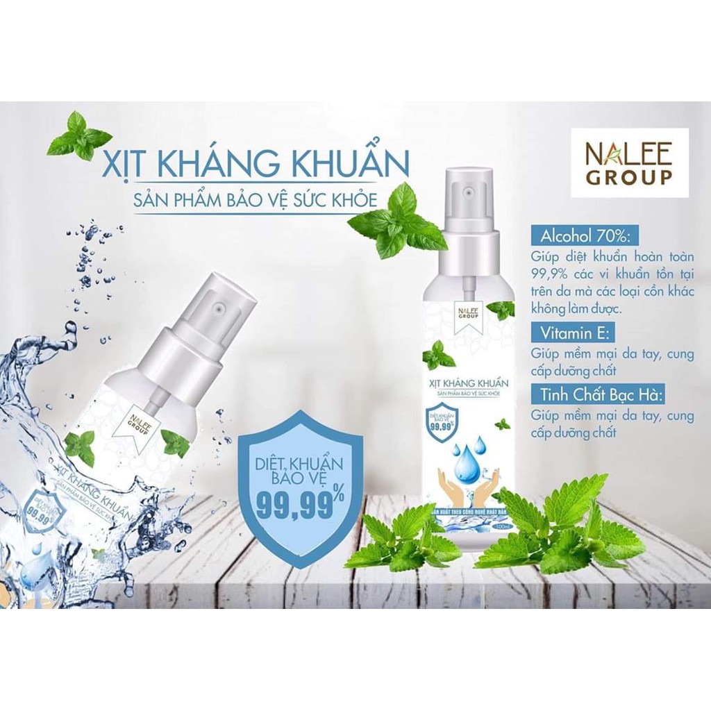 Xịt kháng khuẩn NALEE Group