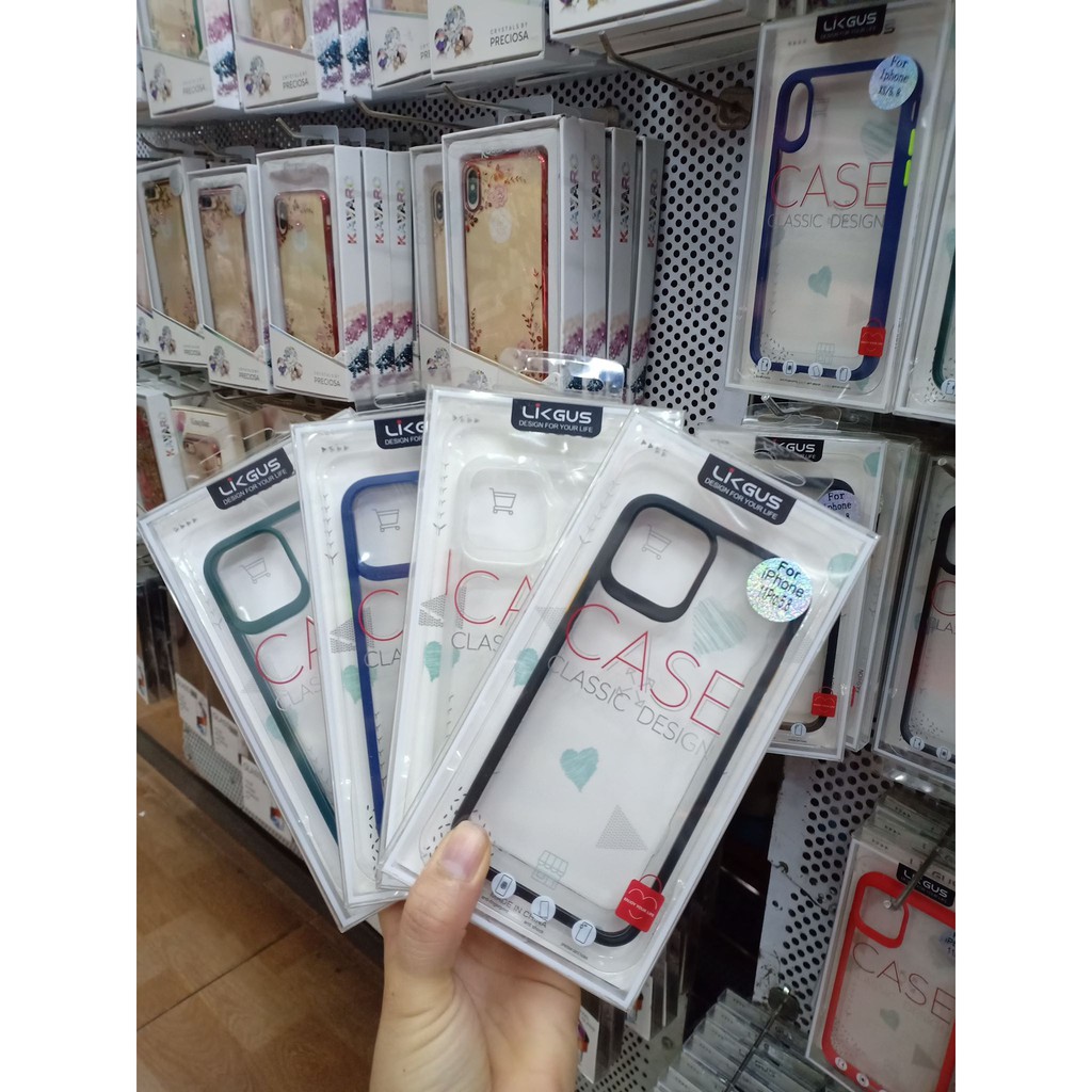 ỐP LƯNG LIKGUS VIỀN MÀU IPHONE 11 / 11 PRO/ 1 PRO MAX