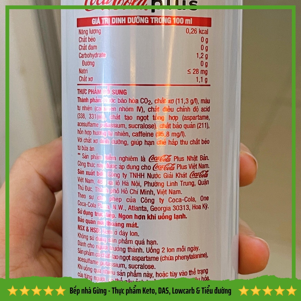 Coca Light không đường - ăn kiêng, giảm mỡ - For Keto, DAS, Lowcarb, Eatclean & Tiểu đường