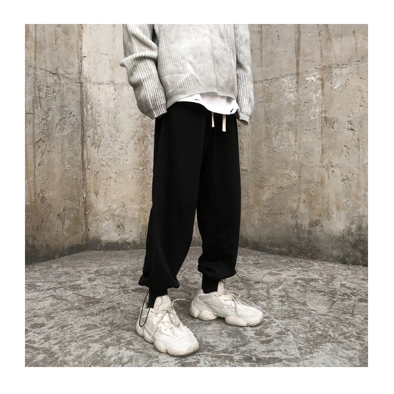 Quần jogger bo ông nỉ thun phối dây phong cách Hàn Quốc quần sweatpants thể thao dày dặn bền đẹp màu xám, đen [HÀNG TỐT]