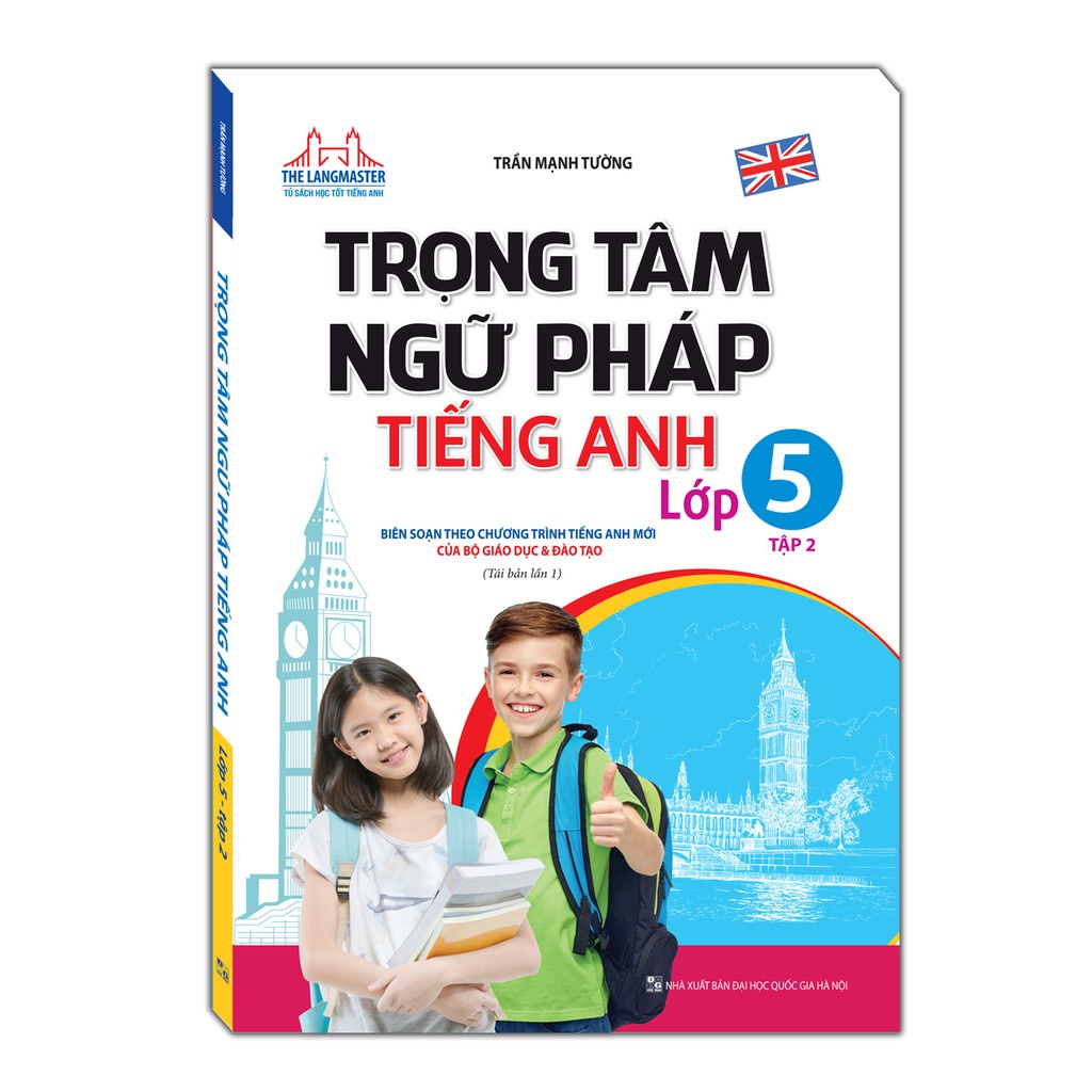 Sách - The langmaster - Trọng tâm ngữ pháp tiếng Anh lớp 5 tập 2 (tái bản 1 2020) Tặng Bookmark
