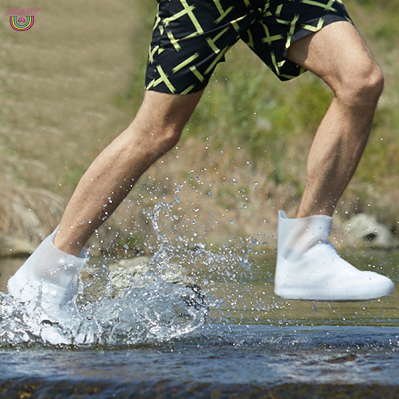 MS Waterproof Shoe Cover Reusable Non-Slip Portable Overshoe Protectors Rain Boots &VN