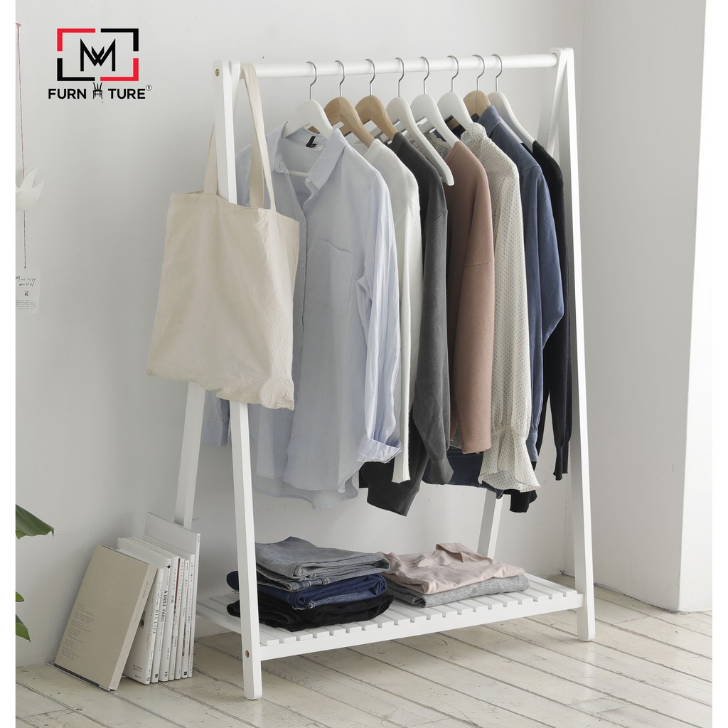 GIÁ TREO QUẦN ÁO CHỮ A HÀN QUỐC 1 TẦNG TRẮNG - A HANGER 1F WHITE SIZE M | BigBuy360 - bigbuy360.vn