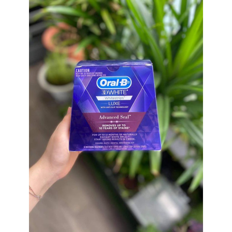 Miếng dán trắng răng Oral-B / Oralb/ Oral-b 3D White Luxe Advance Seal 14 Whitening Treatments