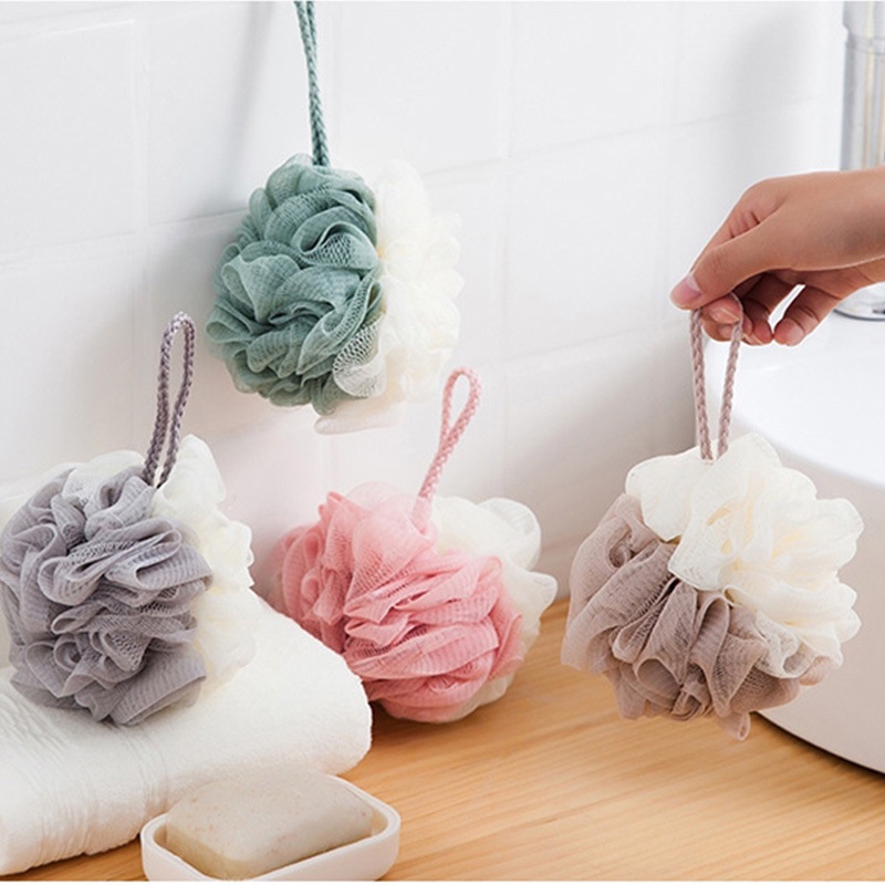 Bông Tắm Tròn Cao Cấp 2 Màu - Siêu Tạo Bọt Kì Cọ Tẩy Da Chết  MÃ HH86