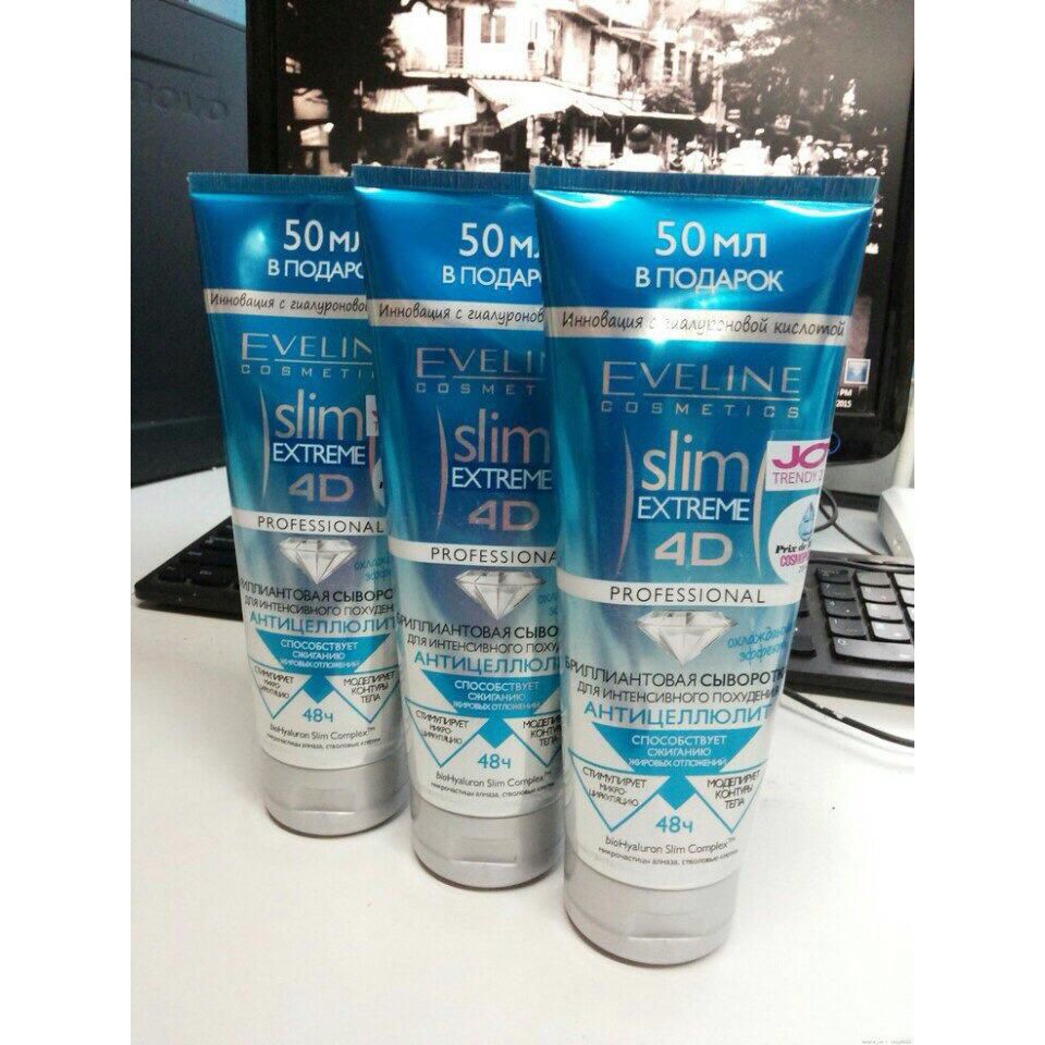 Eveline Slim Extreme 4D kim cương Nga Gel Massage
