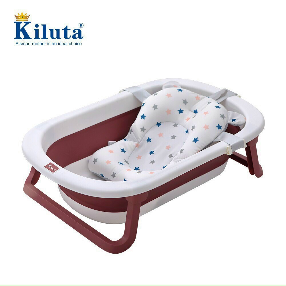 Chậu (thau) tắm lớn gấp gọn kèm phao cho bé cưng của bạn