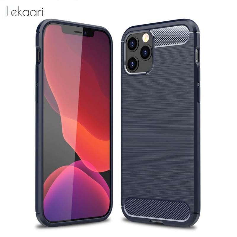 Lekaari Ốp Điện Thoại Sợi Carbon Mềm Cho Iphone 13 12 Mini 11 Pro Max Xs X Xr Se 8 7 6 6s 5 5s