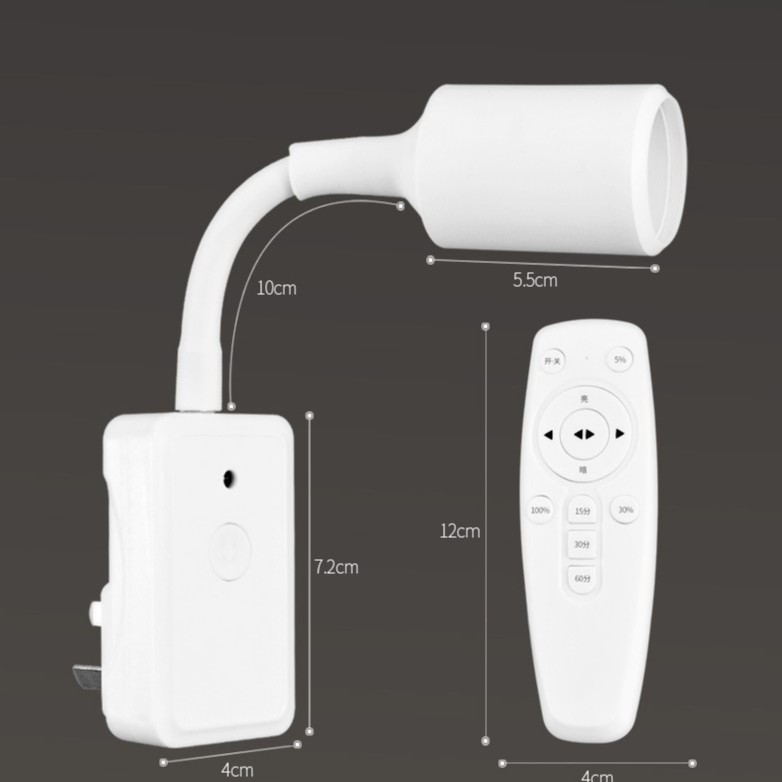 Đèn ngủ điều khiển từ xa 3 cấp độ sáng, có chế độ hẹn giờ, điều chỉnh hướng chiếu sáng - Bảo hành 06 tháng