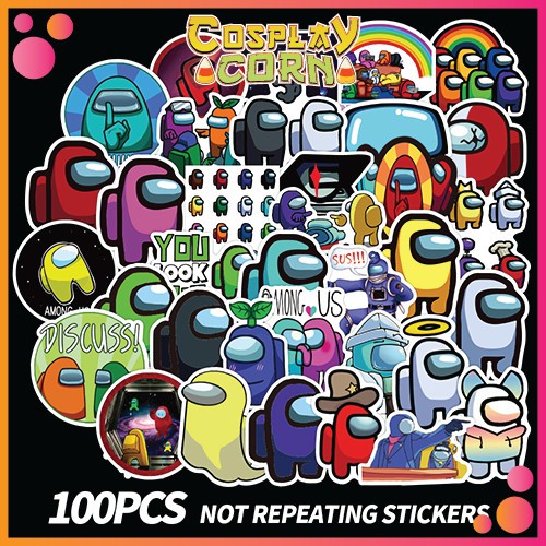 [Sticker 50pcs &amp; 100pcs] Among us | Sticker Dán Xe, Tem Dán Xe Máy, Xe Điện Chống Thấm Nước, Chống Bay Màu