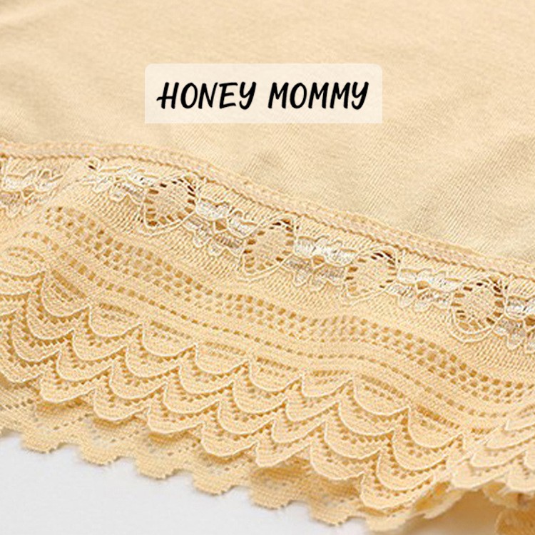 Quần Bầu Mặc Trong Váy Cạp Chéo Chất Cotton Phối Ren Honey Mommy