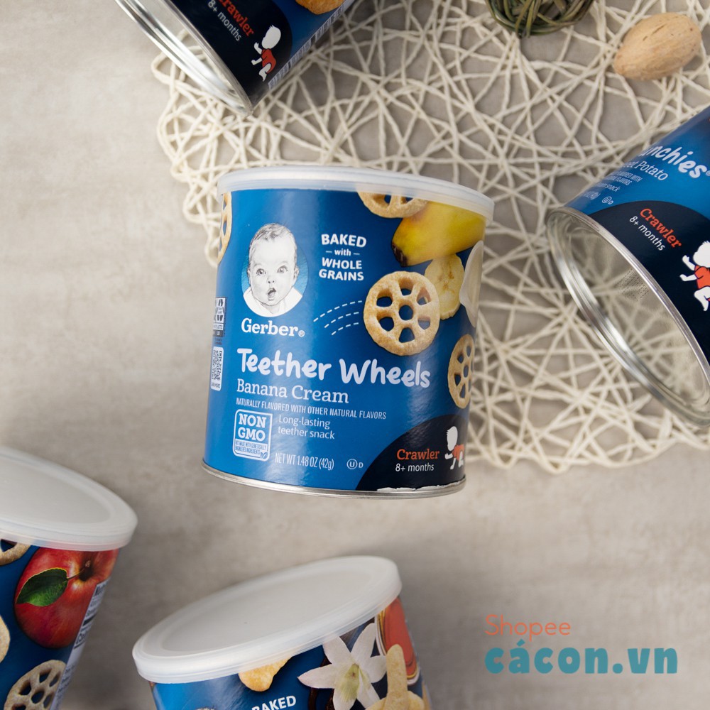 Gerber lùn Lil' Crunchies phô mai dạng que cho bé ăn dặm