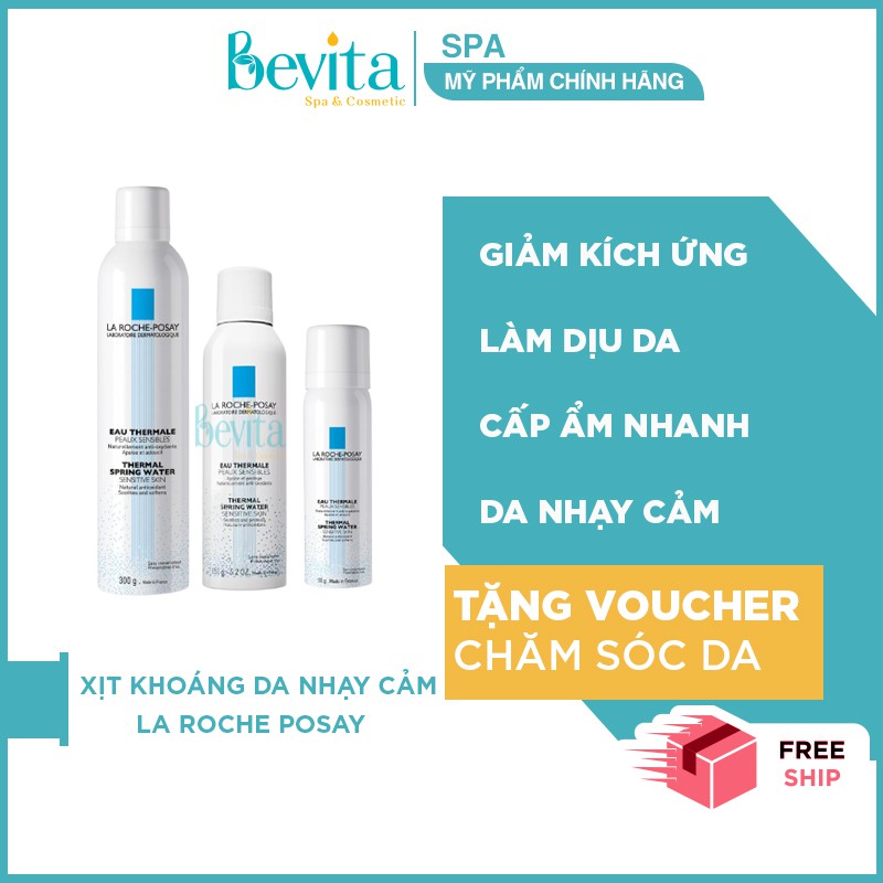 Xịt khoáng da nhạy cảm La Roche Posay Thermal Spring Water 50ml, xịt khoáng cho da kích ứng - Bevita