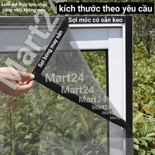 Lưới dán chống muỗi, có viền may theo yêu cầu, khách mua về chỉ việc dán lên cửa