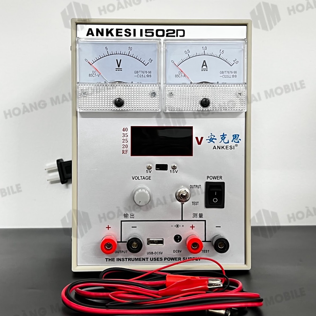 Máy cấp nguồn 1502D đồng hồ kim 15V-2A