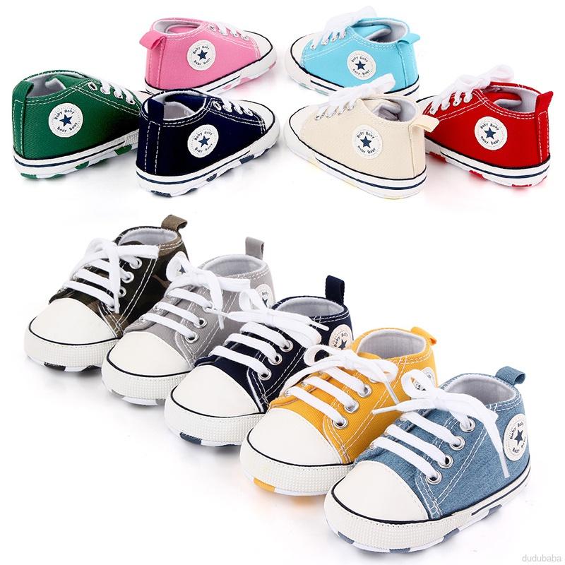 Giày Vải Bố Đế Mềm Chống Trượt Thời Trang Xinh Xắn Cho Bé