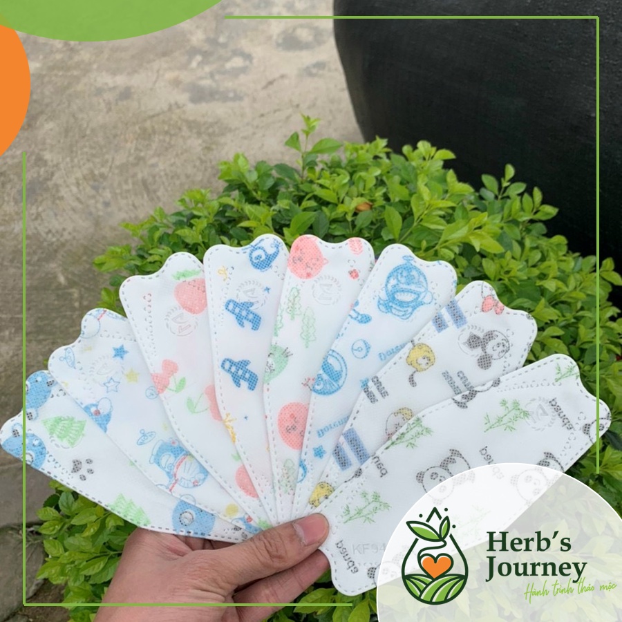 Khẩu trang KF94 Trẻ em và người lớn - Túi 10 khẩu trang 4 lớp chống bụi mịn, kháng khuẩn - Kiểu dáng 4D hiện đại