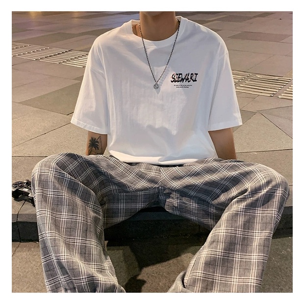 Áo thun unisex, áo phông tay lỡ from rộng chất liệu cotton mát in hình chữ SIEWARI