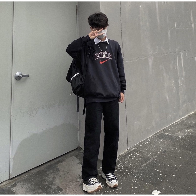 ÁO SWEATER N|KE BLACK RED 🖤