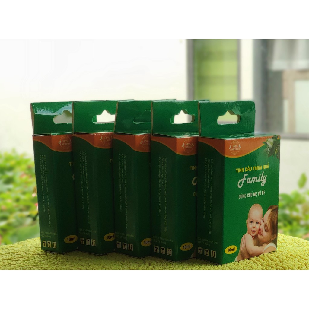 Dầu tràm Huế nguyên chất Family 100% tự nhiên, tinh dầu tràm nguyên chất 10 mL, rất thơm để xông/ngâm chân