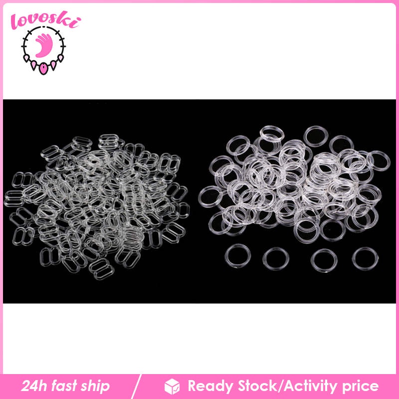 Set 200 NúT Trong SuốT 8mm ĐiềU ChỉNh Dây ÁO NgựC