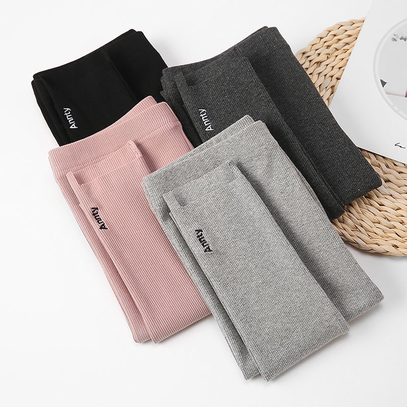 Quần Legging Mỏng Lưng Cao Kẻ Sọc Thời Trang Xuân Thu Cho Nữ