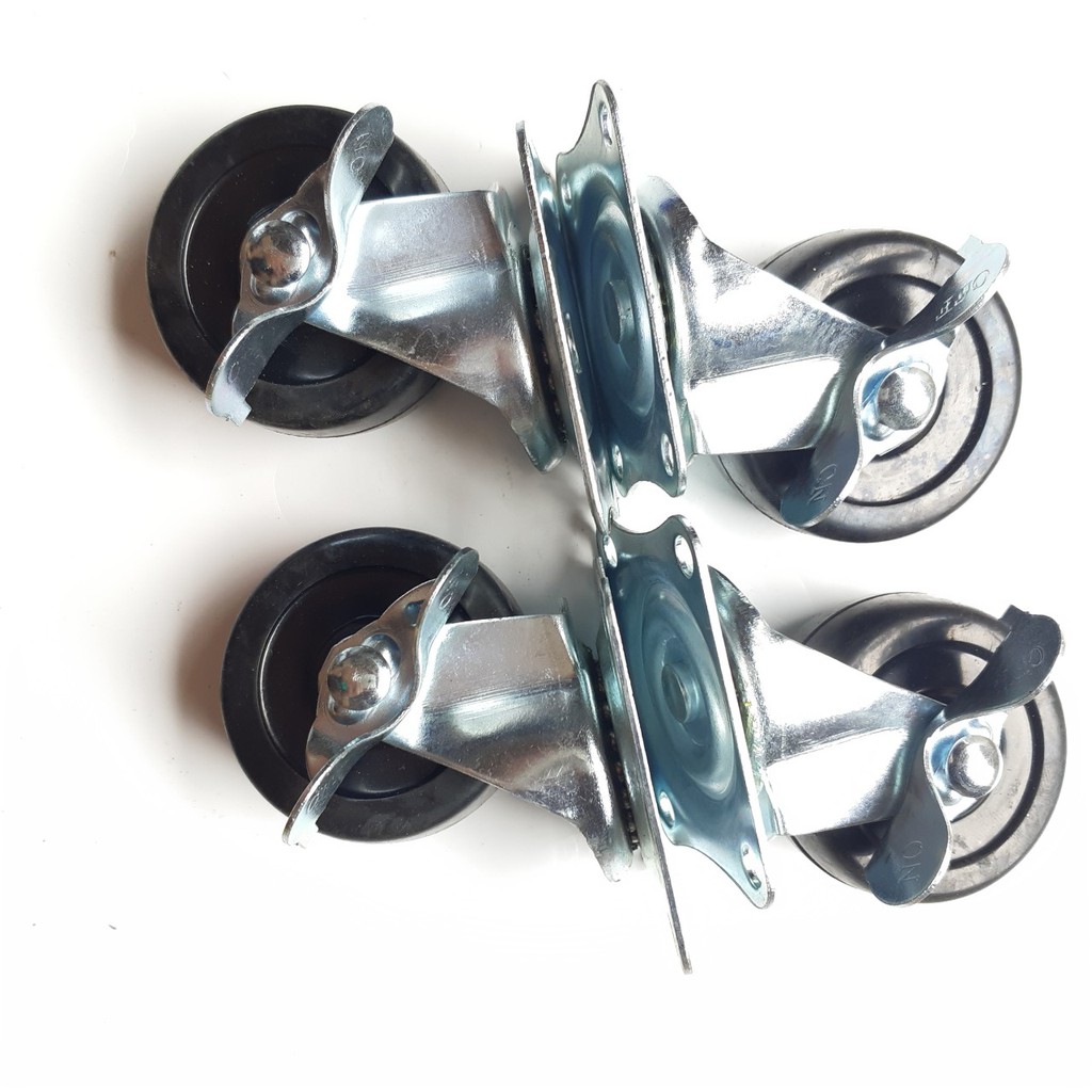 Bánh xe nhựa đen các loại 4cm 5cm 6cm 7cm - MITUHOME - Phục vụ vận chuyển hàng hóa, thay bánh xe, lắp mới