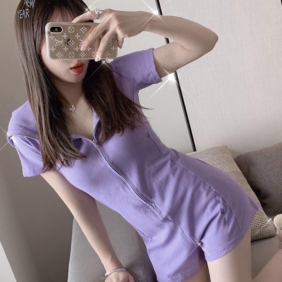 Jumpsuit Ngắn Có Nón Trùm Đầu Thời Trang Quyến Rũ Cho Nữ