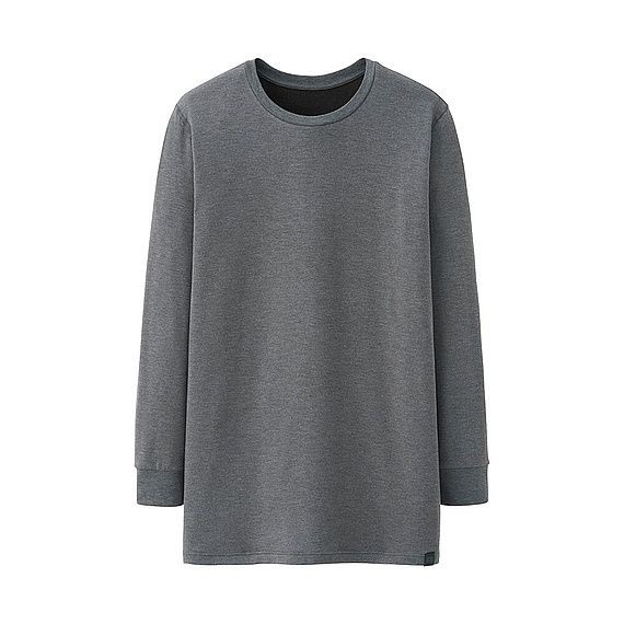 Áo giữ nhiệt Heattech Uniqlo Nhật Bản cho nam màu ghi sậm 08 DarkGray