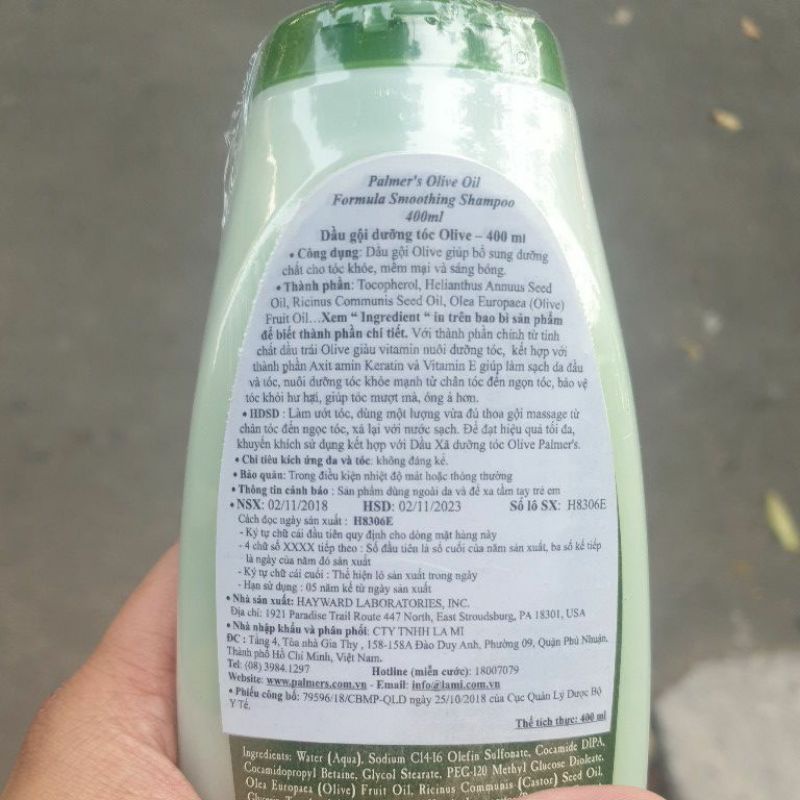 Dầu gội dưỡng tóc Olive Palmer's Olive Oil Formula (400ml)