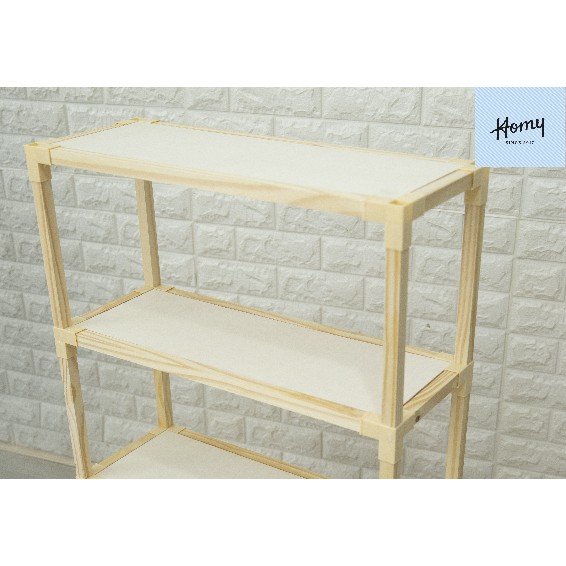 Kệ gỗ 2 tầng hình chữ nhật ngang 62cm