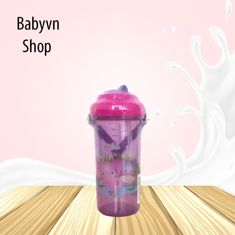 Bình nước có dây deo cho bé 420ML HC419 - RABBIT - HACO BABY - BABY VN