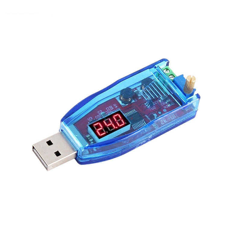 Mô Đun Tăng Hạ Áp Nguồn Điện DC-DC 5V Thành 3.3V 9V 12V 24V Dạng USB Điều Chỉnh Được Chuyển Đổi Đầu DC 1.0V-24V