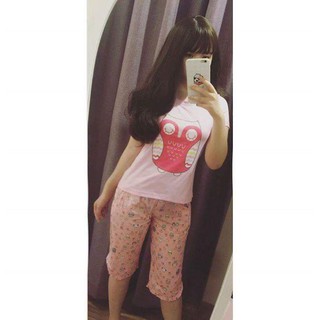 [HÀNG VNXK] Bộ lửng thun cotton mặc nhà nữ