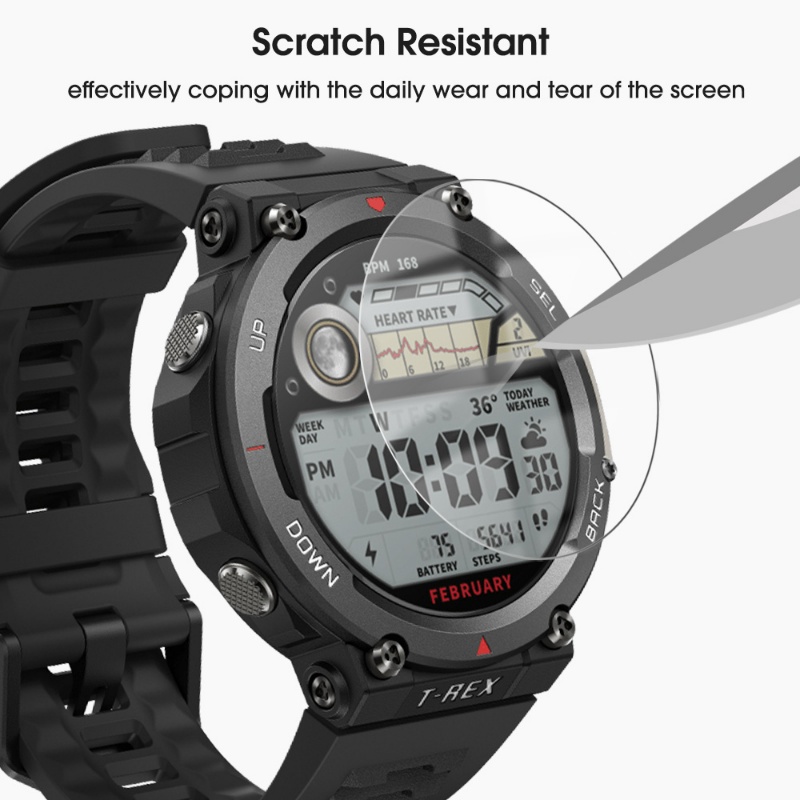 Toàn Bộ Kính Cường Lực HD Siêu Mỏng Bảo Vệ Màn Hình Đồng Hồ Thông Minh Amazfit T-Rex 2