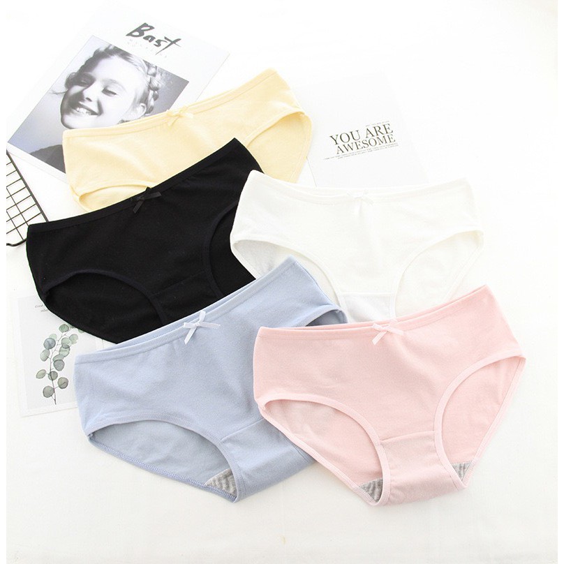 Quần lót nữ cotton kháng khuẩn màu trơn rẻ đẹp cao cấp nâng mông đơn giản DOLLY SECRET QL008 | BigBuy360 - bigbuy360.vn