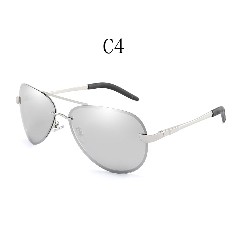 Kính mát phân cực không gọng phong cách cổ điển thời trang cho nam