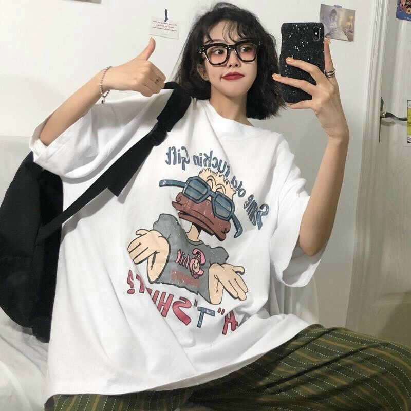 Áo Thun Nữ Form Rộng Tay Lỡ In Hình Cá Tính Mới HOT - ĐĂNG QUANG CLOTHER