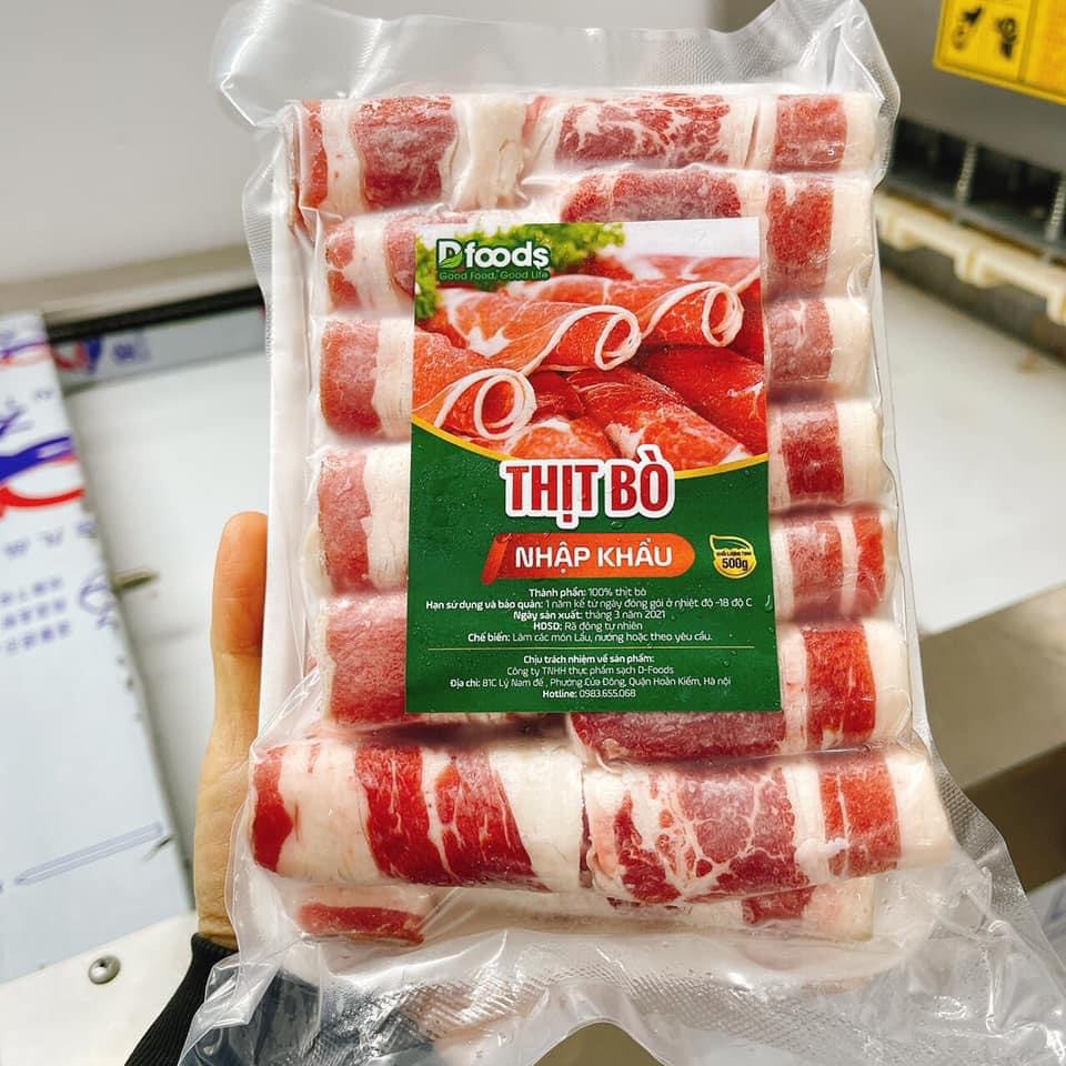 Ba chỉ bò mỹ khay 500gr