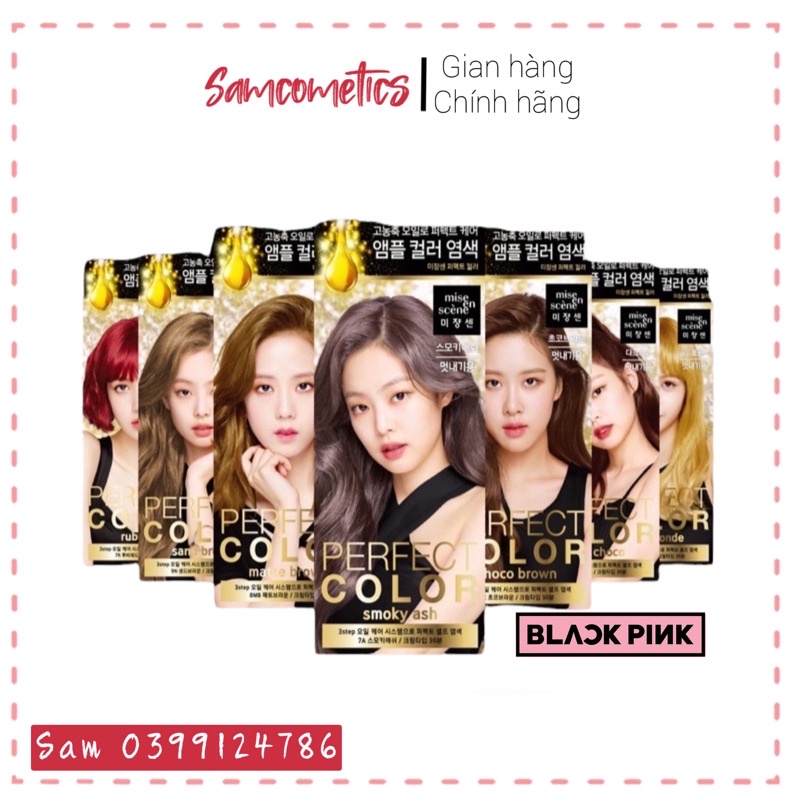 Thuốc nhuộm tóc Black Pink Perfect Color Hair Dye Mise En Scene