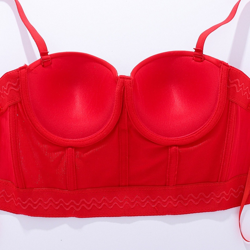 Xiangbao Áo Nịt Ngực Dạng Yếm Nâng Ngực Đính Đá Phối Tua Rua Phong Cách Gothic Steampunk Cho Nữ Ban Đêm Cl