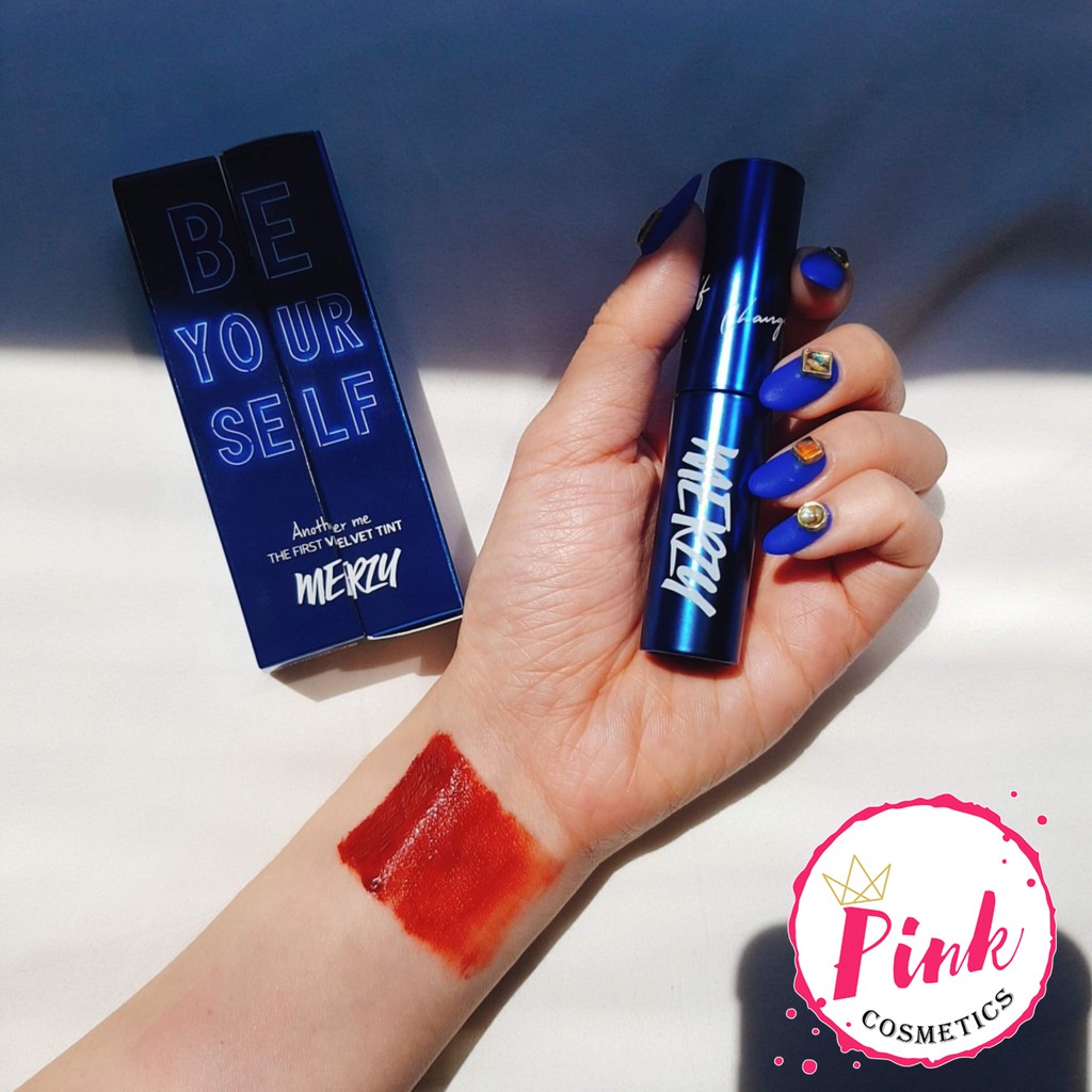 [Mã COSUP22 giảm 8% đơn 250K] [SON BẢN VỎ XANH] Son Merzy The First Velvet Tint V6 Classic Blue | BigBuy360 - bigbuy360.vn