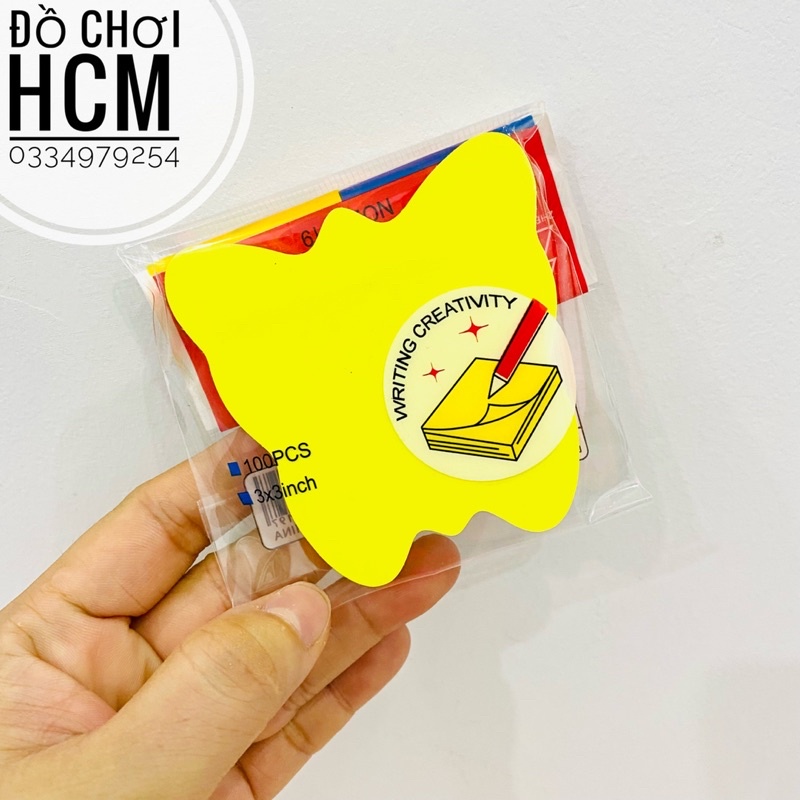 [100 TỜ] Giấy ghi chú, giấy take note, giấy nốt hình trái tim/ trái cây/ hoa quả dành cho bé ghi nhớ, ghi chép, học tập