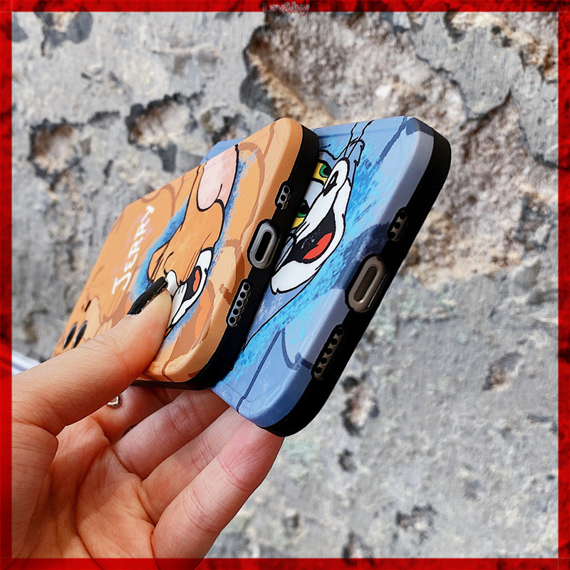 Ốp Lưng Silicone Họa Tiết Hoạt Hình Tom And Jerry Thời Trang Cho Iphone7 / 8 Iphone 7plus / 8plus Iphone X Xs Xr Xsmax Iphone 11 11pro 11promax Iphone 12 12pro 12promax