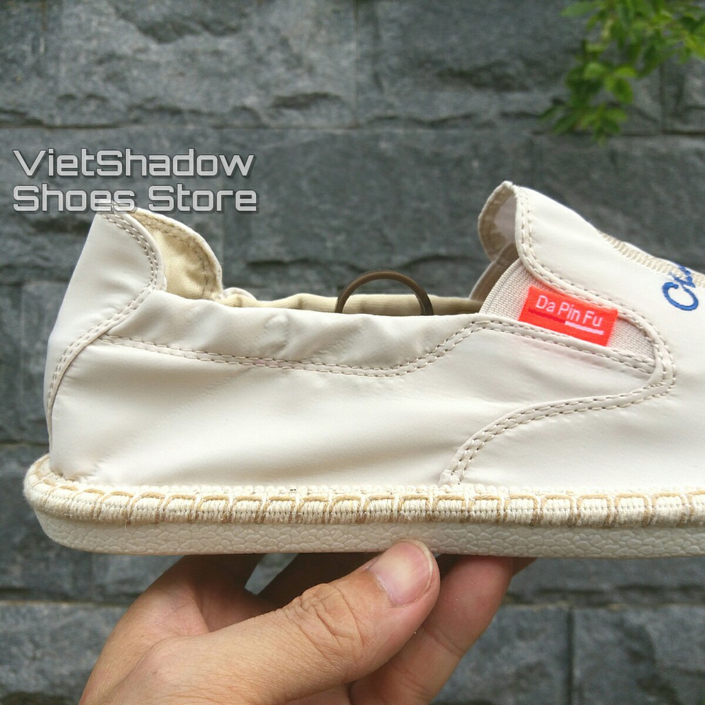 Slip on nam - Giày lười vải nam cao cấp "Champion" - Vải polyester màu (Be) - Mã SP 2923 | BigBuy360 - bigbuy360.vn