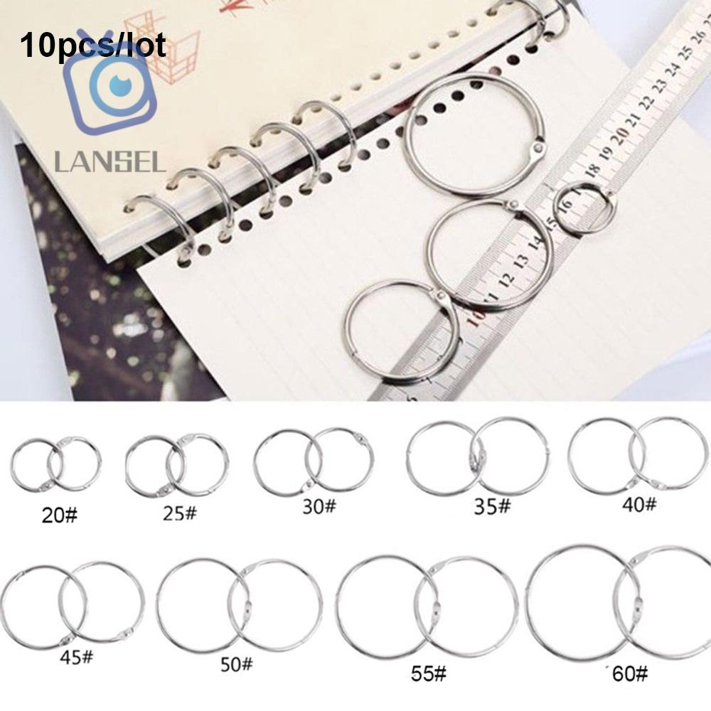 Set 10 Vòng Kẹp Bản Lề Sổ Tay/ Lịch/ Lịch Mạ Kim Loại Tiện Dụng