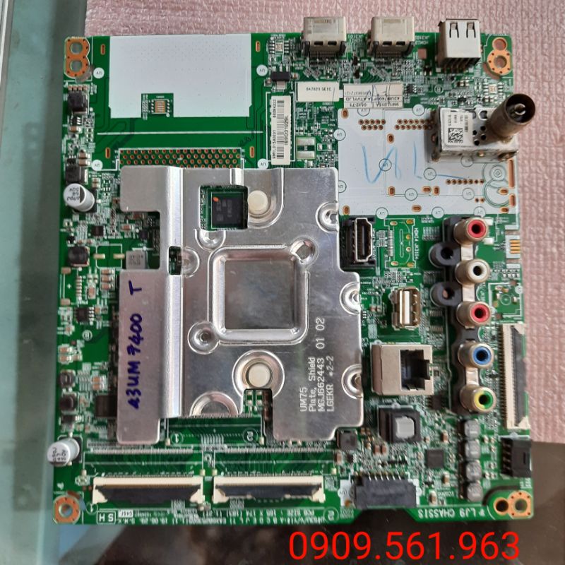Bo mạch tv LG 43MU7400,bo khiển tv tháo máy,bo xử lý,khiển,nguồn,main chính,chủ