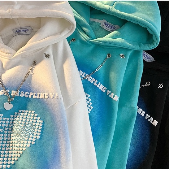 Áo hoodie in họa tiết chữ màu xanh lam/ trắng/ đen  | BigBuy360 - bigbuy360.vn